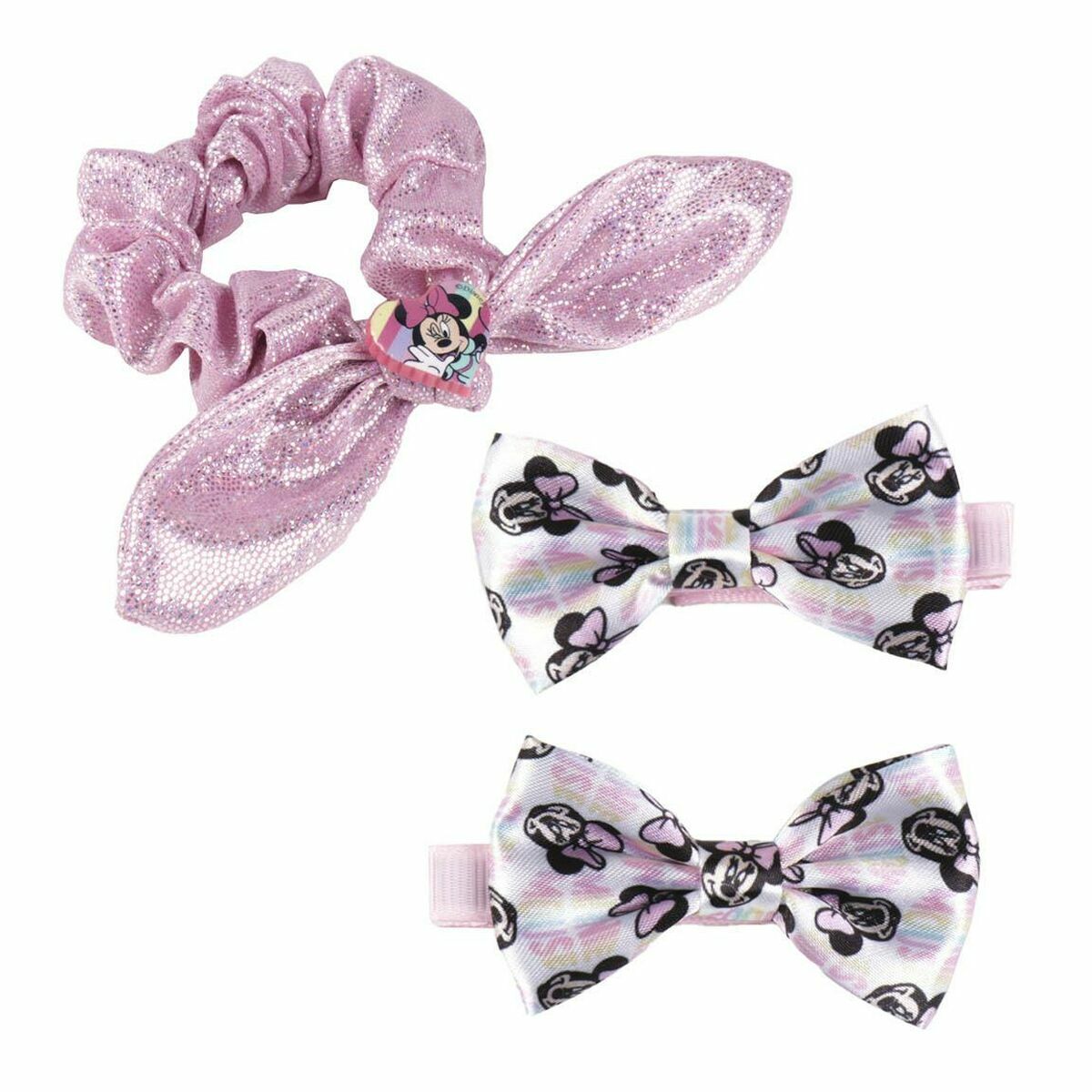 Fermagli per capelli Disney Set lazo rosa Minnie Mouse (3 pezzi)-3