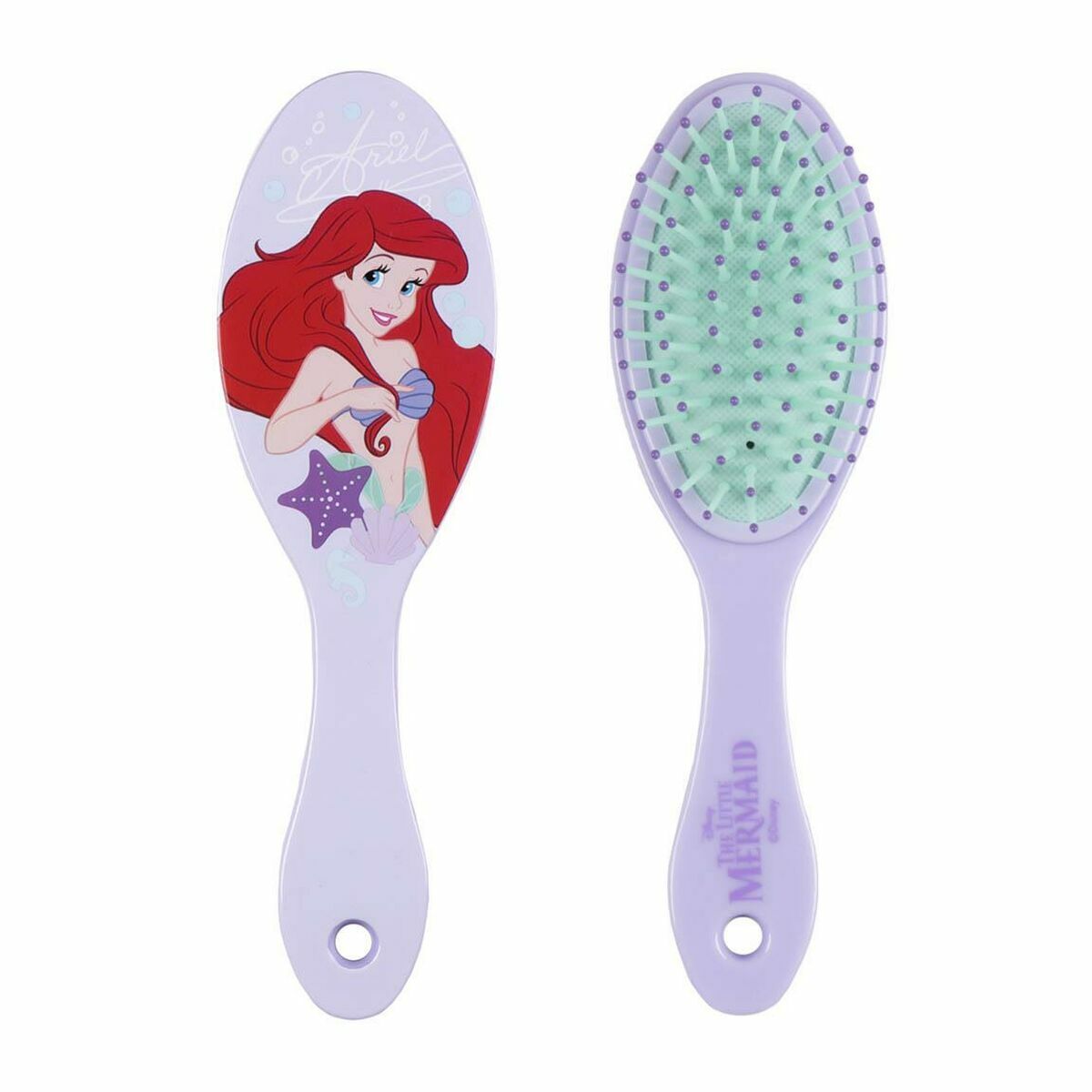 Entwirrende Haarbürste Disney Princess Lila Türkis 8 x 21 x 2,5 cm-0
