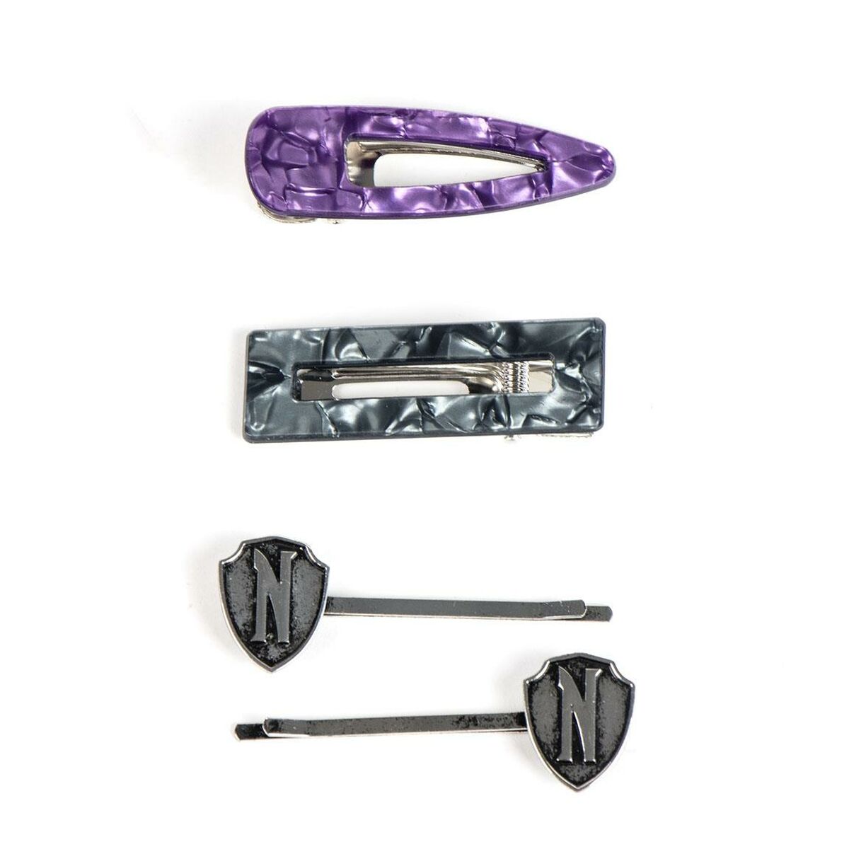 Hair Clips Wednesday 4 Pieces-1