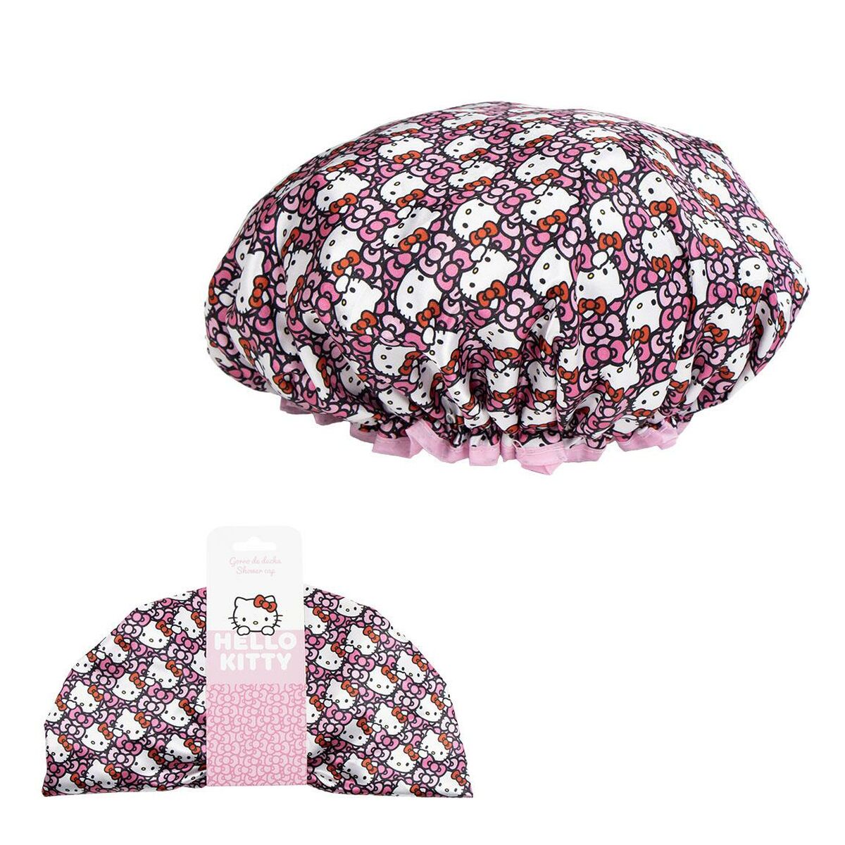 Shower Cap Hello Kitty Pink 100 % polyester-0