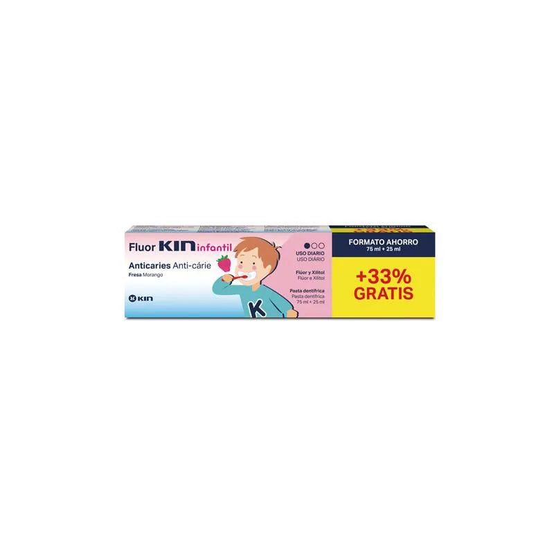 Kin Kin-Flúor Pasta Infantil Fresa 75 25 ml