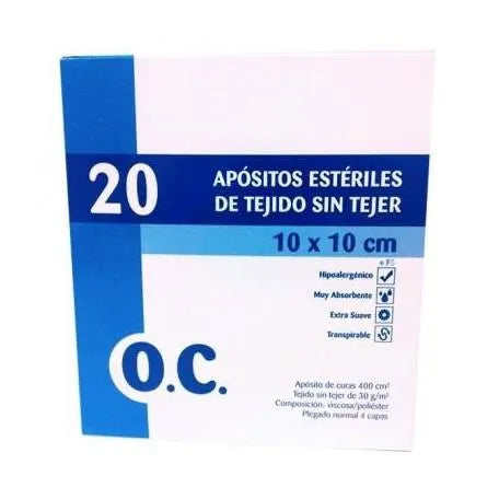 O.c Tessuto Non Tessuto Compresso Sterile O.c 20cmx20 cm 20 pz