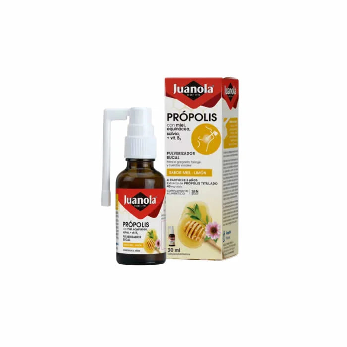 Juanola Propoli con Miele, Echinacea, Salvia+ Vitamina B3 spray per la Bocca 30 ml