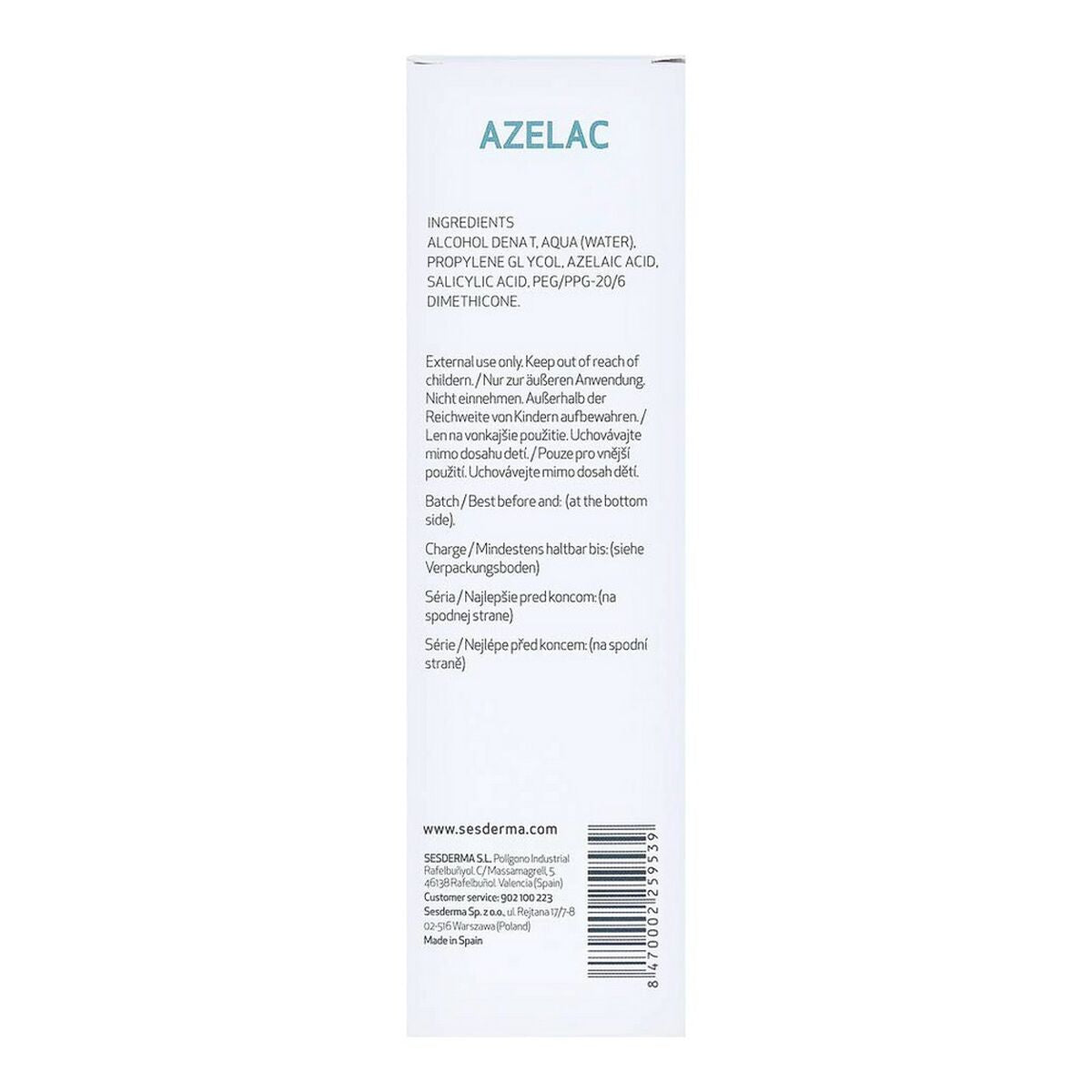 Akne-Hautbehandlung Sesderma Azelac Gesichtslotion 100 ml-1