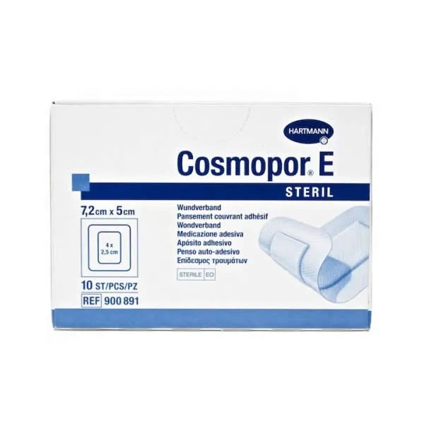 Hartmann Cosmopor E Steril Absorbent Adhesive Dressing 7,2X5 cm 10 Units