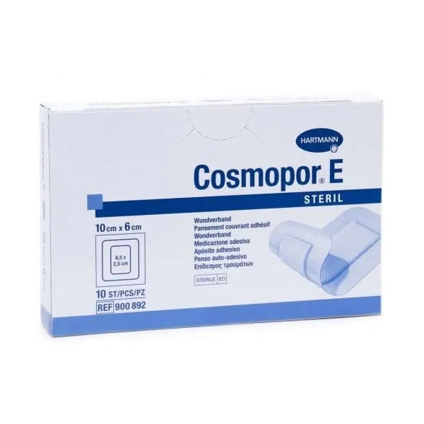 Hartmann Cosmopor E Steril Absorbent Adhesive Dressing 10X6 cm 10 Units