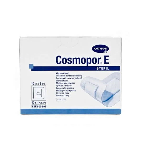 Hartmann Cosmopor E Steril Absorbent Adhesive Dressing 10X8 cm 10 Units