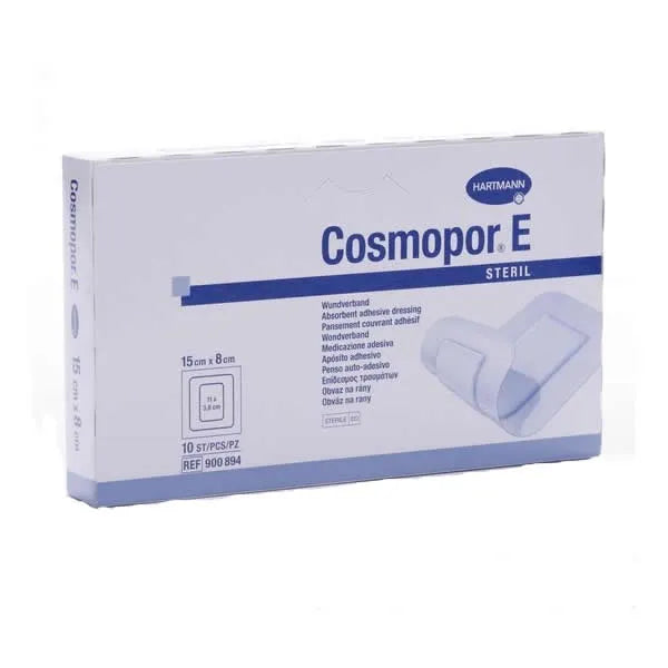Hartmann Cosmopor E Steril Absorbent Adhesive Dressing 15X8 cm 10 Units