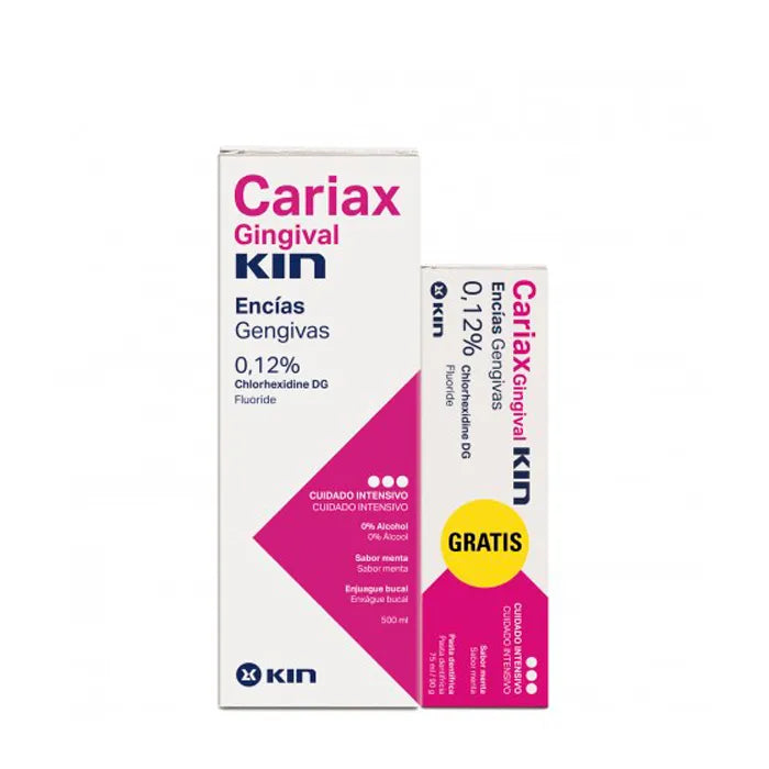 Kin Cariax Gingival Collutorio 500 ml + Dentifricio 75 ml