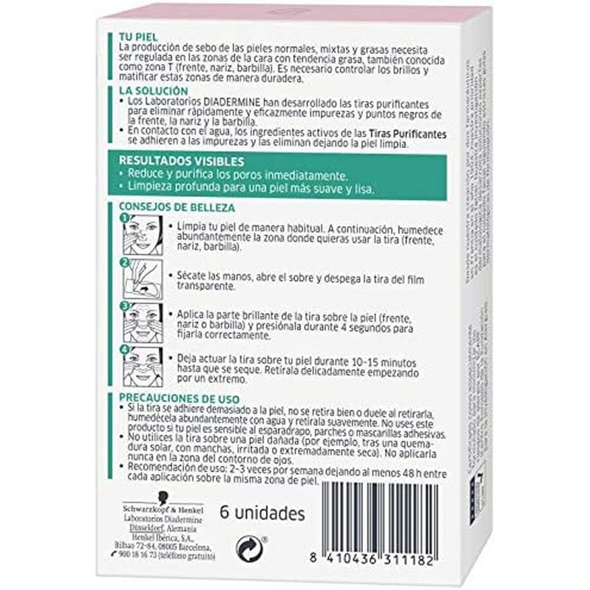 Akne-Hautbehandlung Diadermine Tiras Purificantes-6