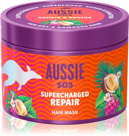 Aussie Hair Aussie Sos Supercharged Repair maschera capelli 500 ml
