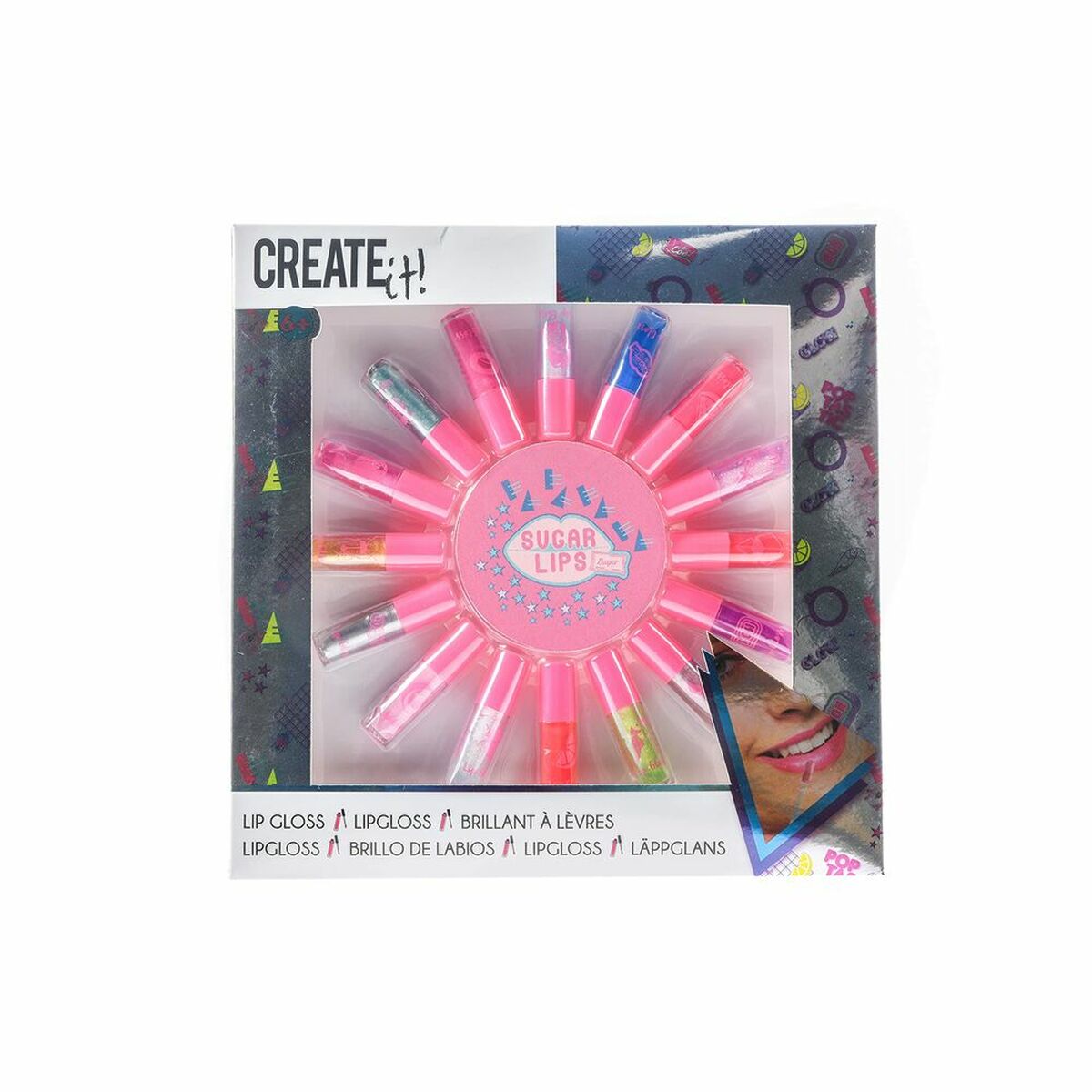 Brillo de Labios Create It Sugar Lips Multicolor (16 uds)-0