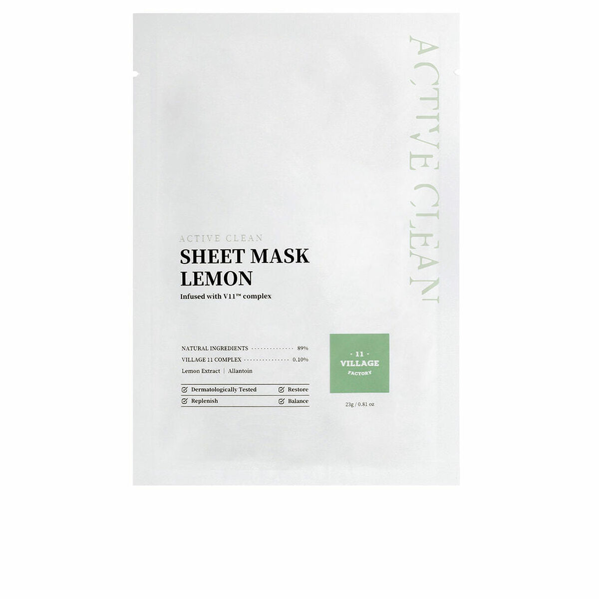 Maschera viso Village 11 Factory Active Clean Limone 23 g-0