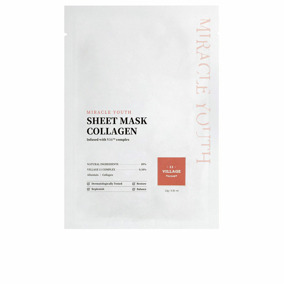 Facial Mask Village 11 Factory Miracle Youth Collagen 23 g-0