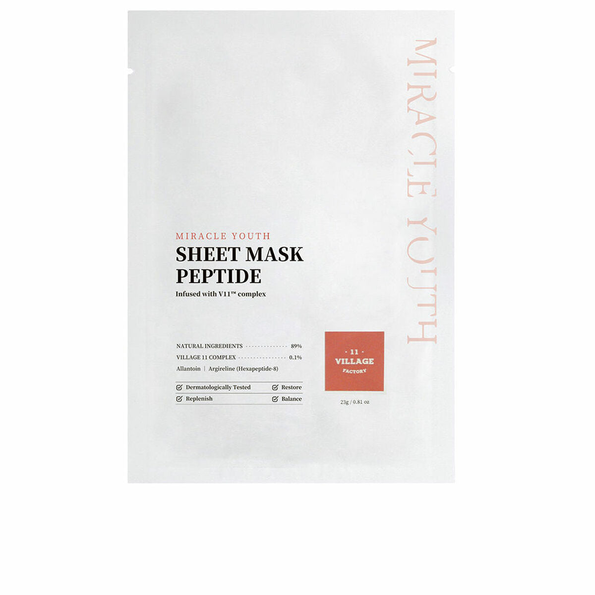 Masque Facial Village 11 Factory Miracle Youth Peptide 23 g-0