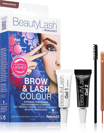 Refectocil Beautylash Brow e Lash Colour Kit Tinte sopracciglia e ciglia Castaño Oscuro 1 pz