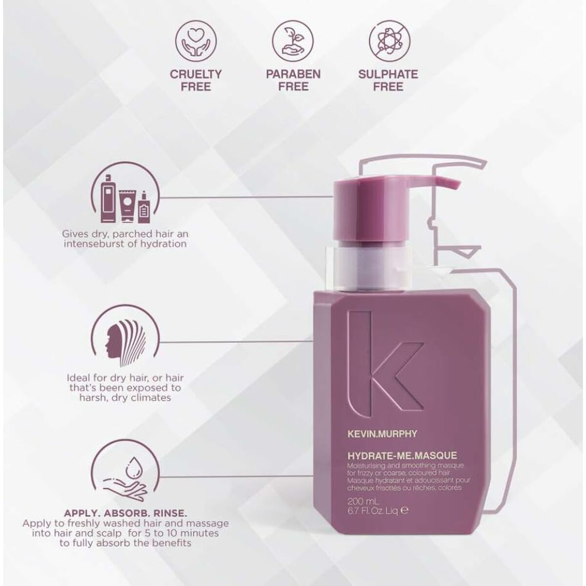 Mască de păr Kevin Murphy HYDRATE-ME 200 ml-1