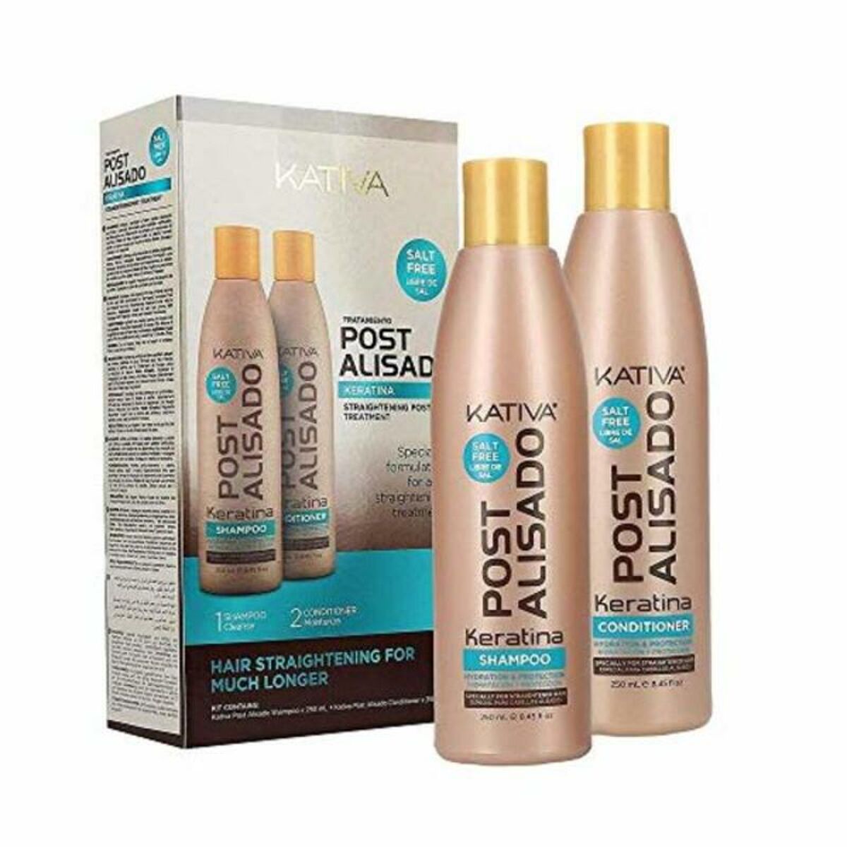 Shampoo and Conditioner Keratin Kit Kativa Post Alisado (2 uds)-0
