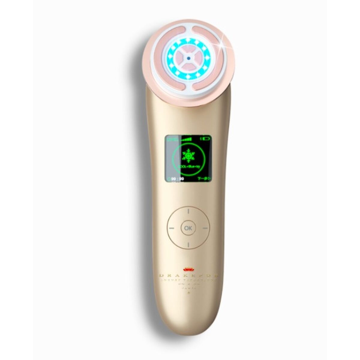 Gesichtsmassagegerät mit Radiofrequenz, Phototherapie und Elektrostimulation Drakefor NANOSKIN INTELIGENT White Golden-1