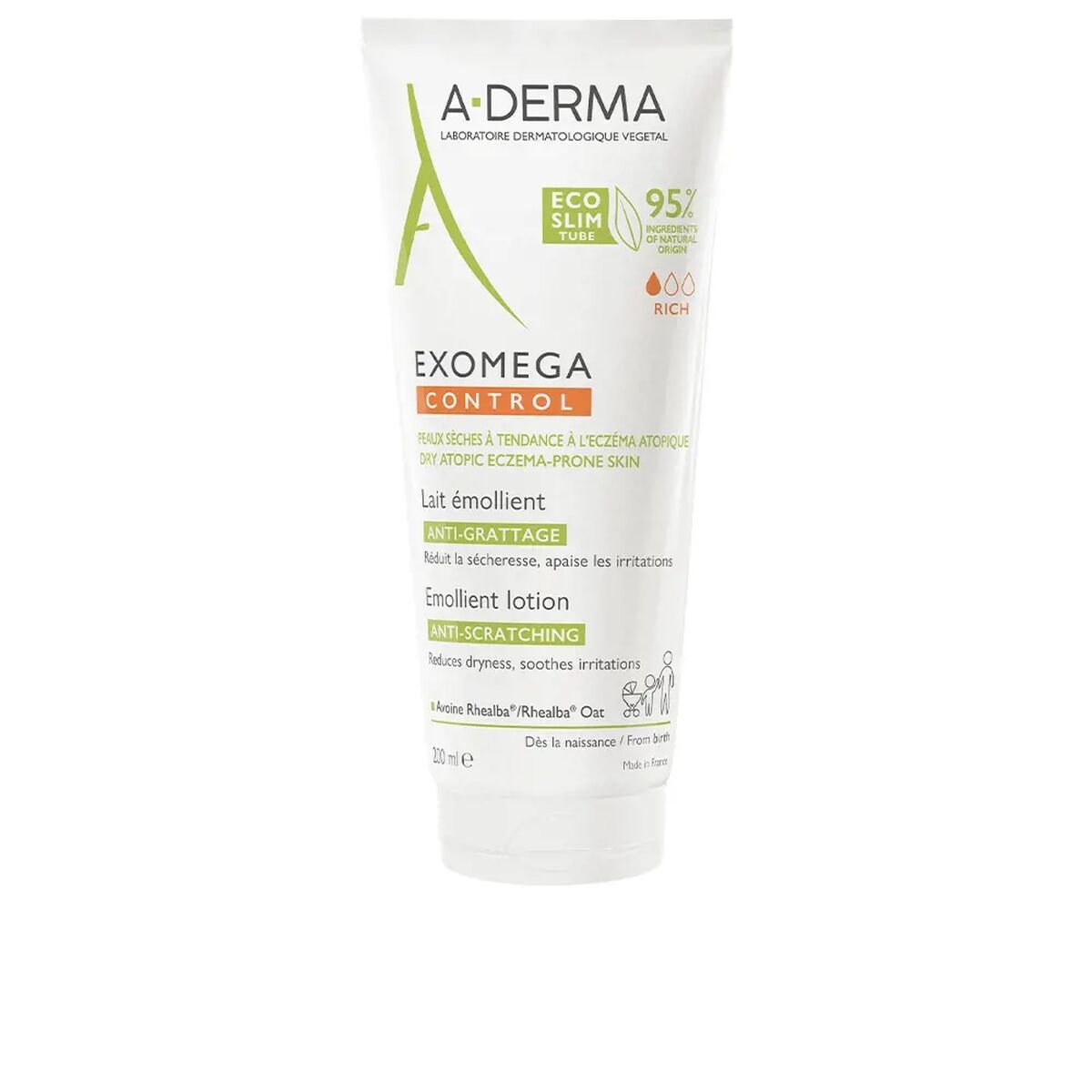 Body Lotion A-Derma Exomega Control 200 ml Itch and irritation relief-0