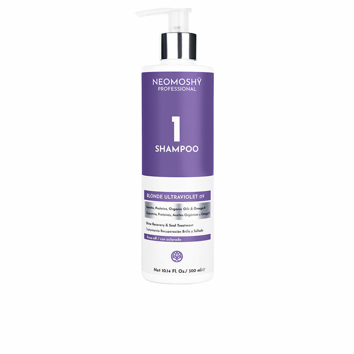 Farbneutralisierendes Shampoo Neomoshy Blonde Ultraviolet Ω9 (300 ml)-0