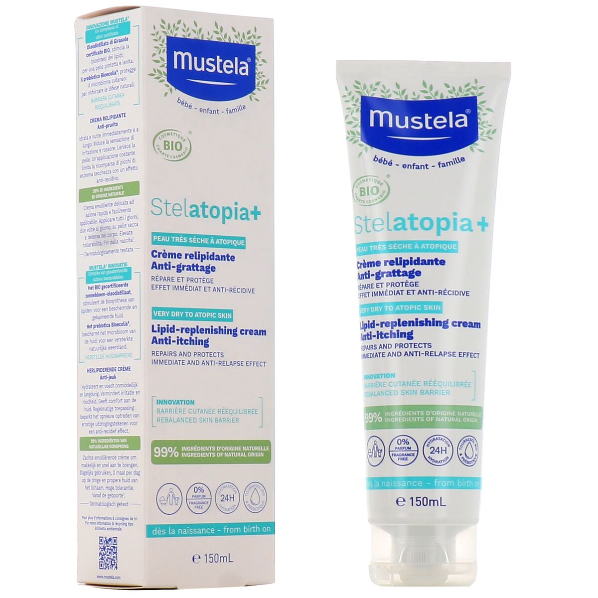 Crema Reparadora Bebé Mustela Stelatopia + 150 ml-0