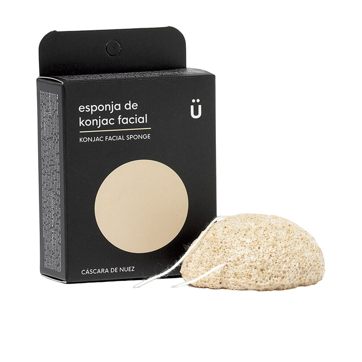 Face Sponge Naturbrush Konjac Walnut shells-0