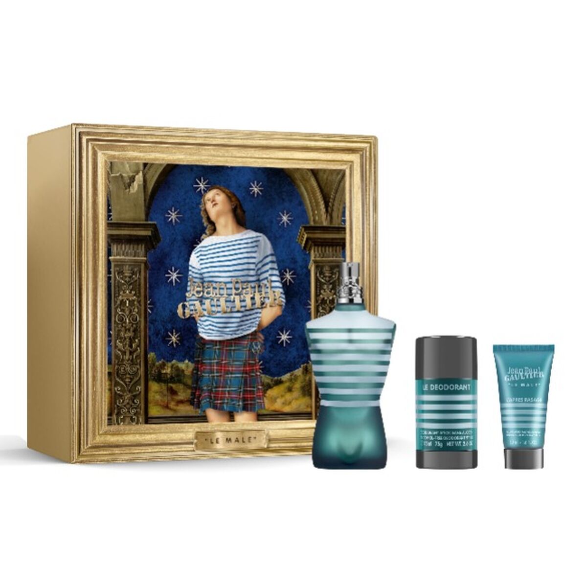 Men's Perfume Set Jean Paul Gaultier Le Male 3 Pieces-1