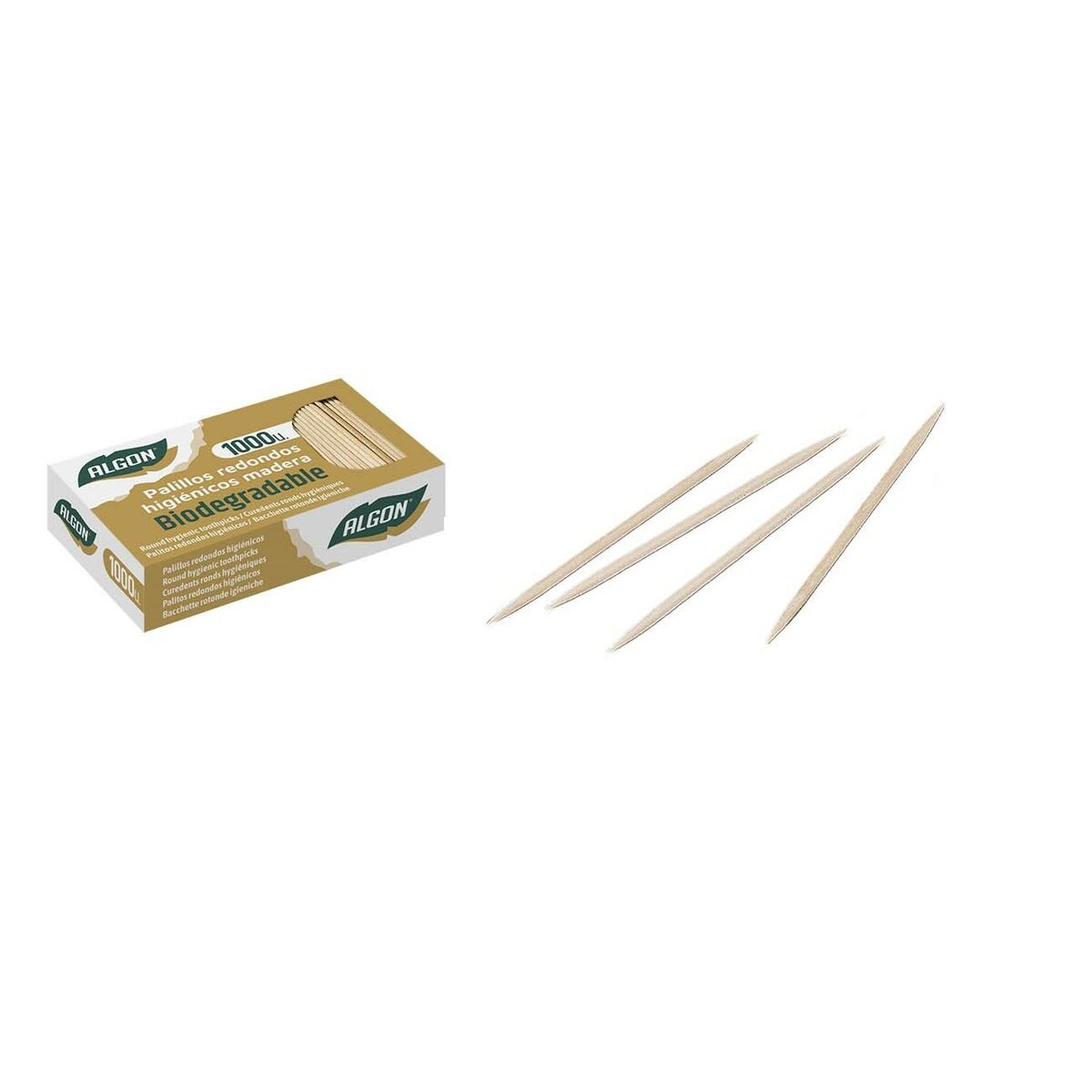 Tooth Picks Algon Wood 1000 Pieces (18 Units)-1