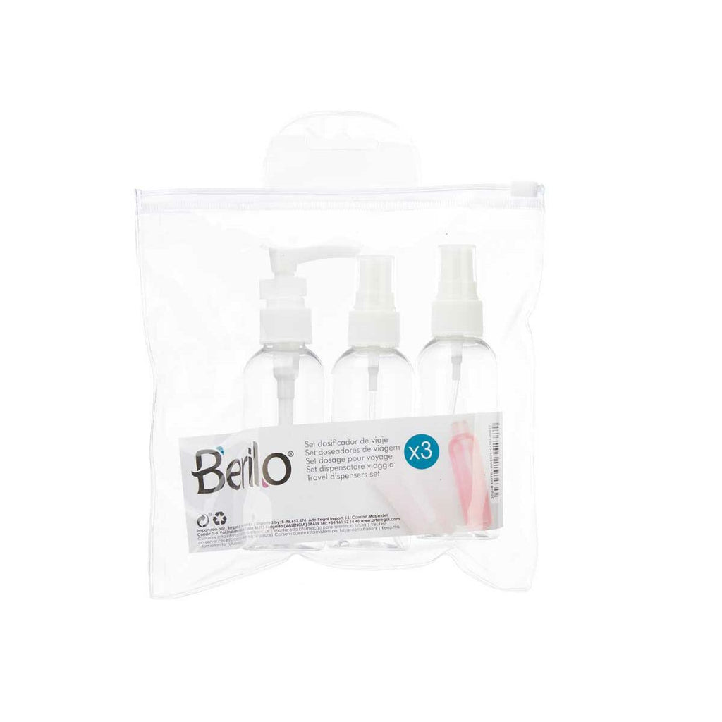 Travel Set Transparent White Plastic (36 Units)-1