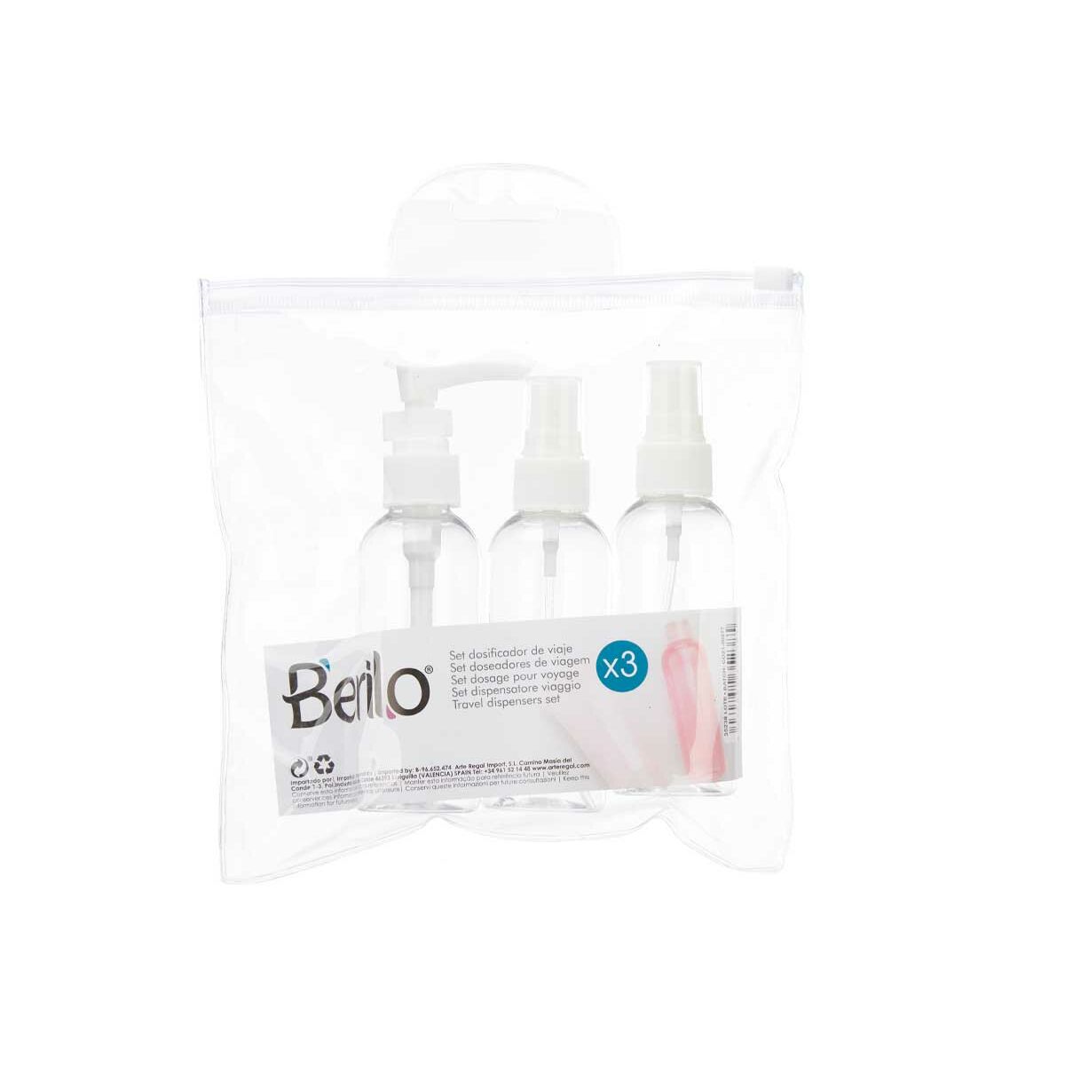 Travel Set Transparent White Plastic (36 Units)-1