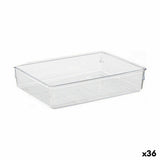 Drawer Organizer Multi-use Transparent Plastic 24 x 5,5 x 15,8 cm (36 Units)-0