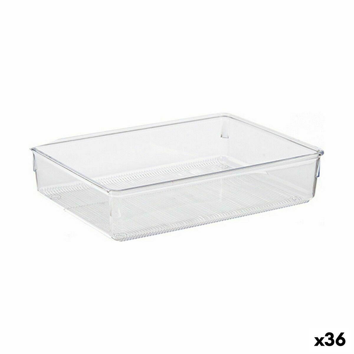 Drawer Organizer Multi-use Transparent Plastic 24 x 5,5 x 15,8 cm (36 Units)-0