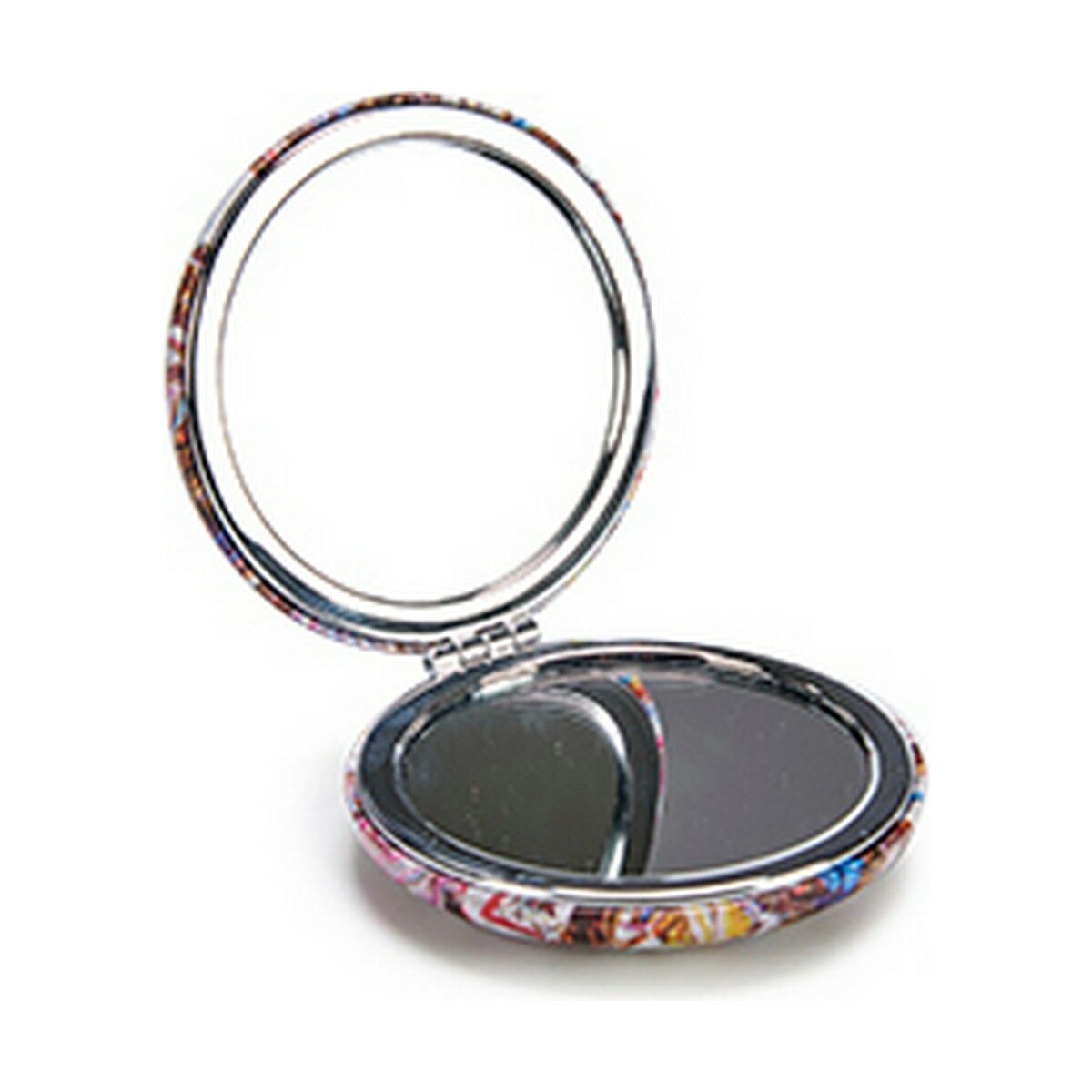 Pocket Mirror Crystal Plastic 8 x 2,4 x 8 cm (12 Units)-1