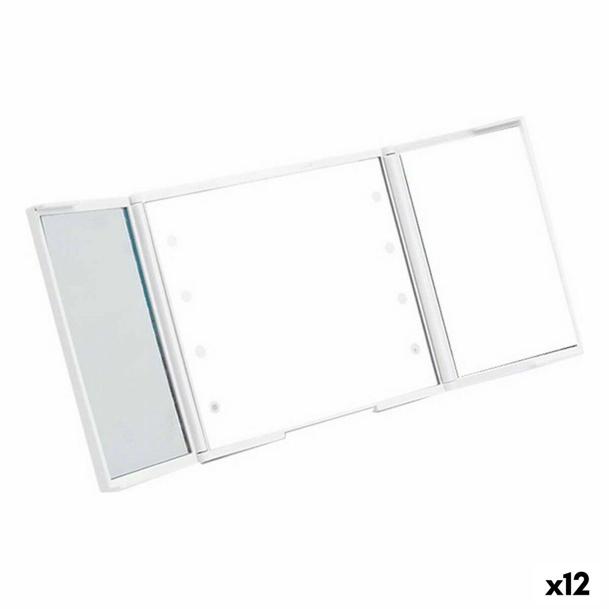 Pocket Mirror LED Light White ABS 1,5 x 9,5 x 11,5 cm (12 Units)-0