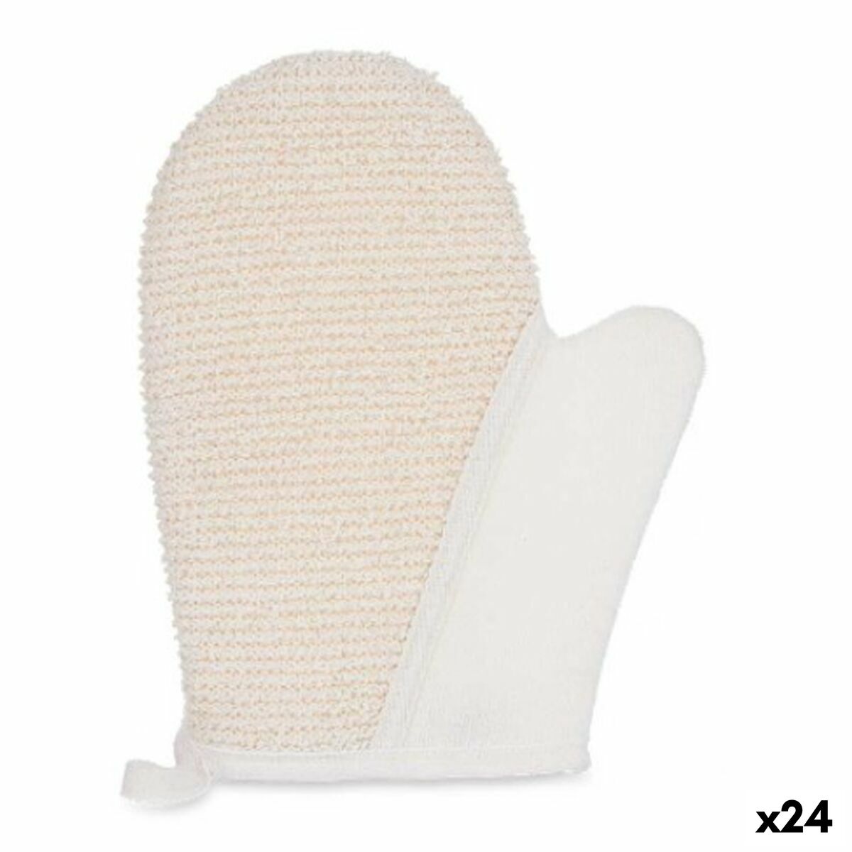 Bath Mitten White Beige (24 Units)-0