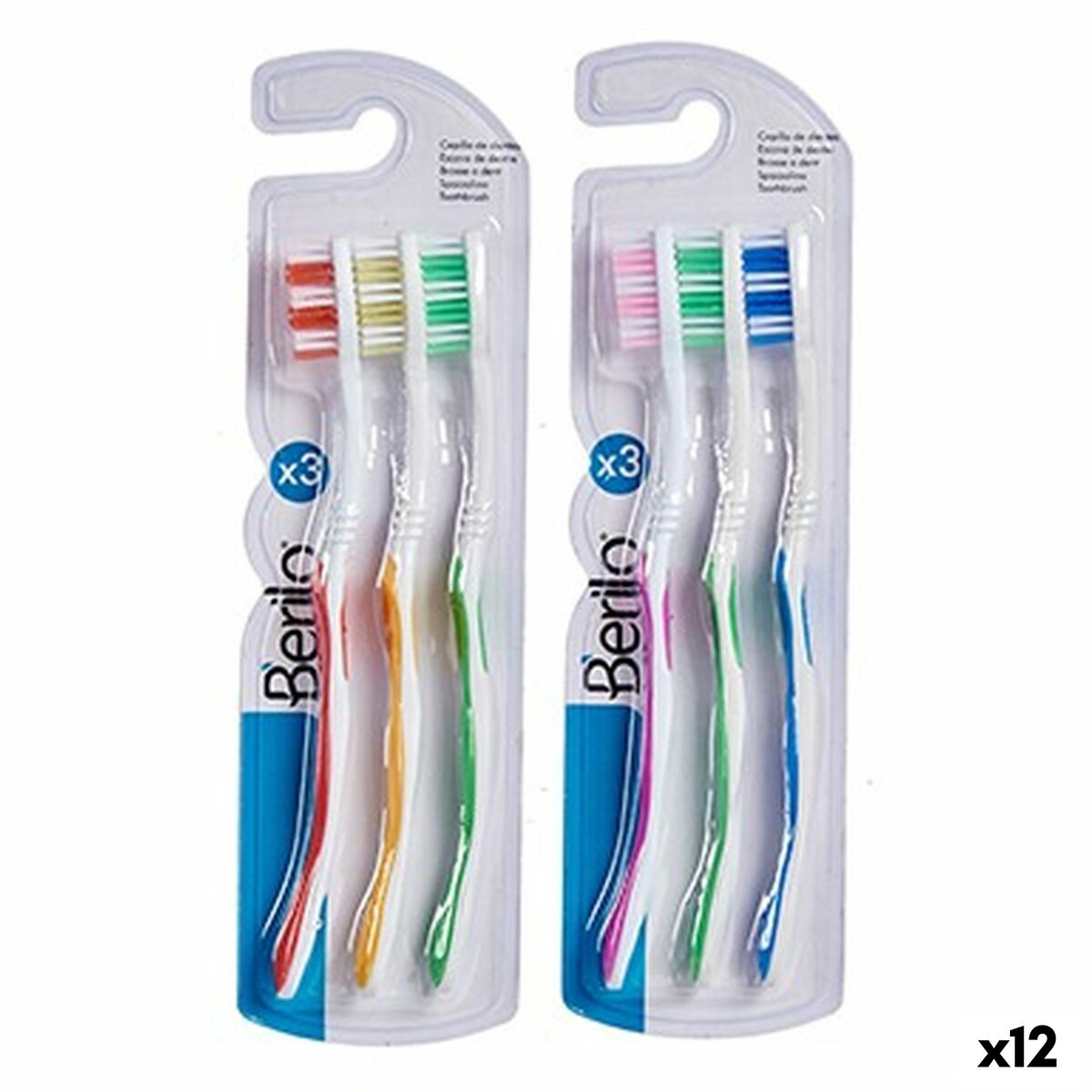Toothbrush Yellow Blue Red Green (12 Units)-0