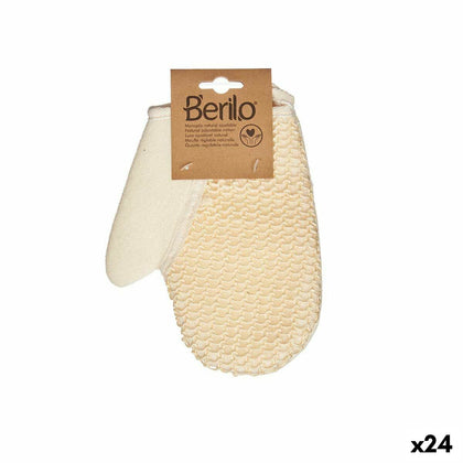 Badehandschuh Weiß Beige (24 Einheiten)