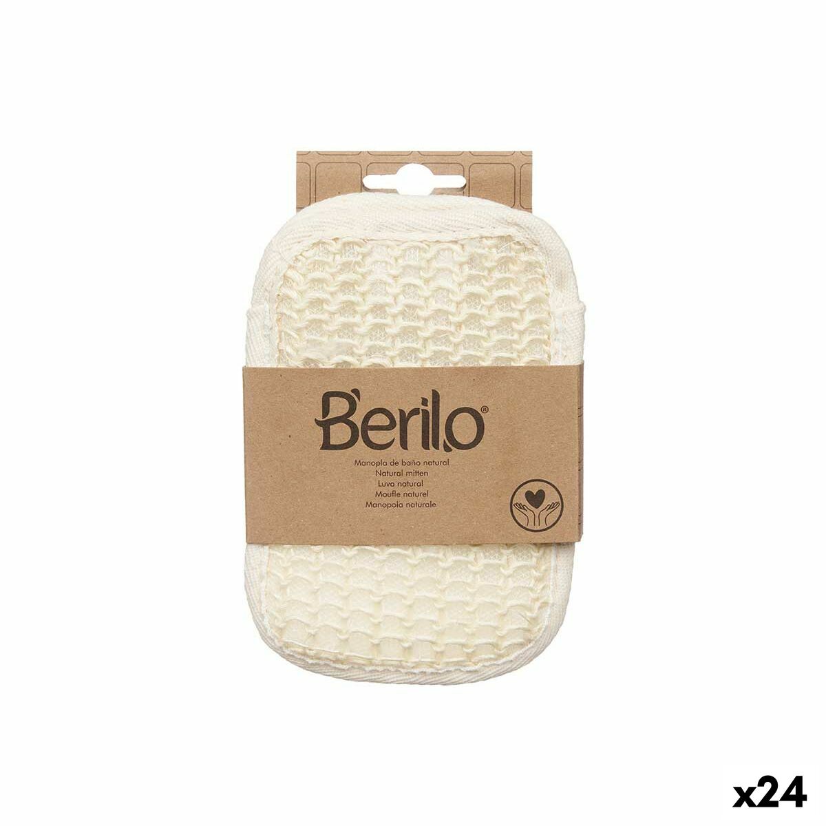 Bath Mitten White Beige (24 Units)-0