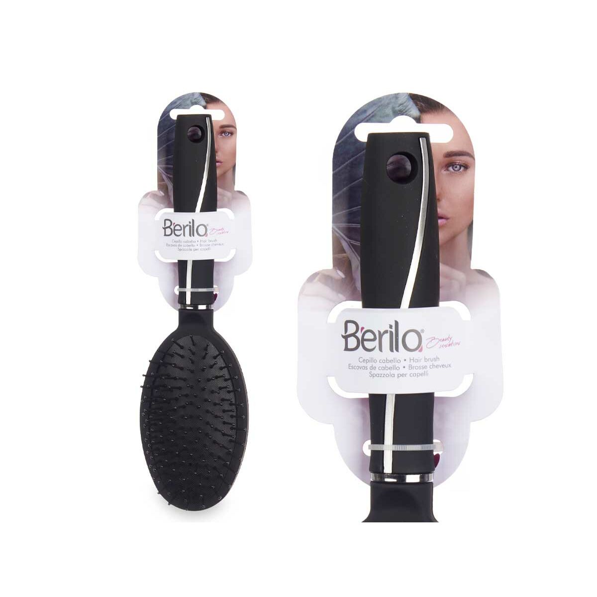 Brush Black Silicone Plastic (12 Units)-1