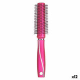 Round Brush Fuchsia Silicone Plastic (12 Units)-0