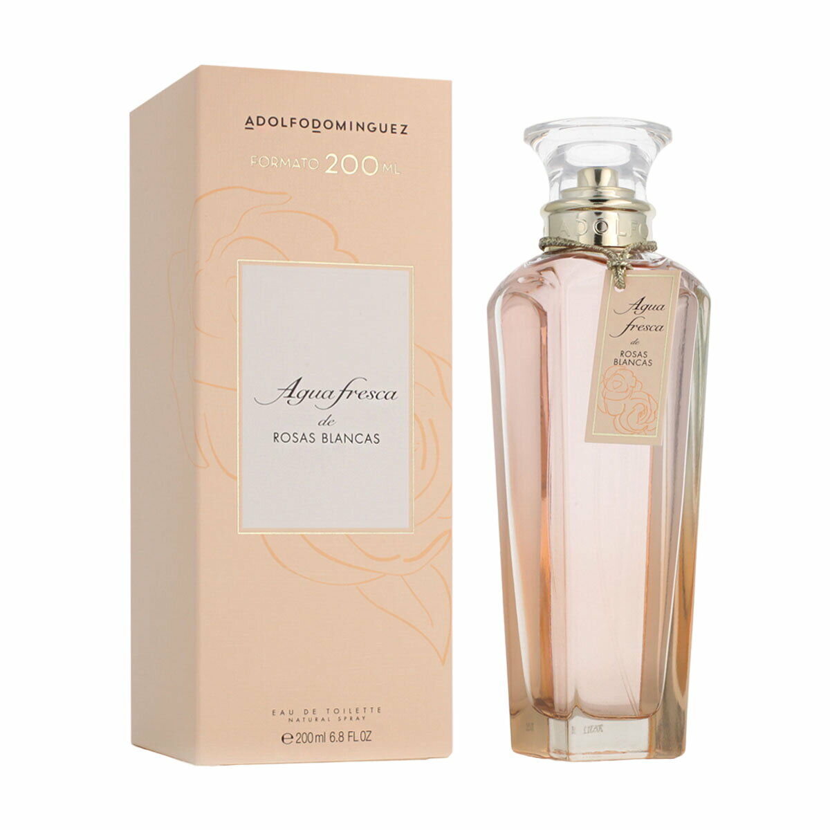 Profumo Donna Adolfo Dominguez EDT Agua fresca de rosas blancas 200 ml-0