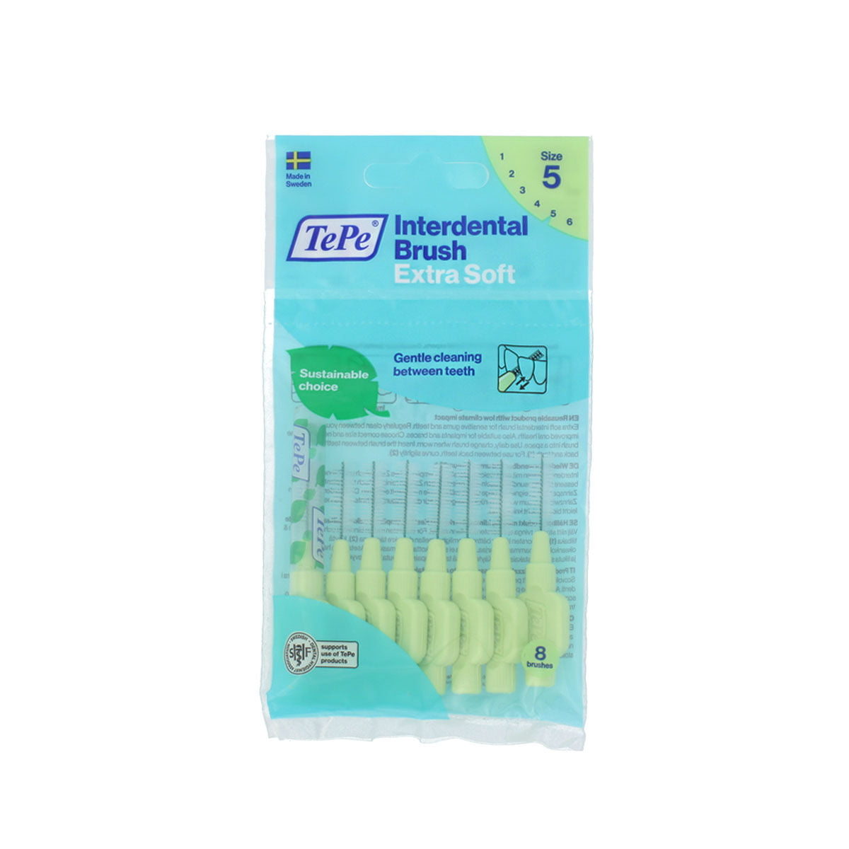 Interdental brushes Tepe 0,8 mm Green Supersoft (8 Pieces)-0