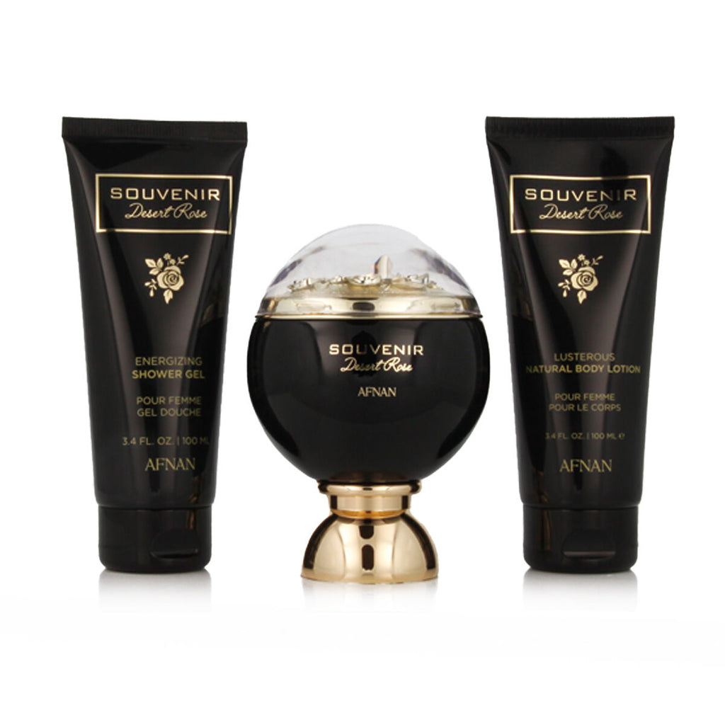 Set de perfumes para mujer Afnan Souvenir Desert Rose EDP 3 piezas-1
