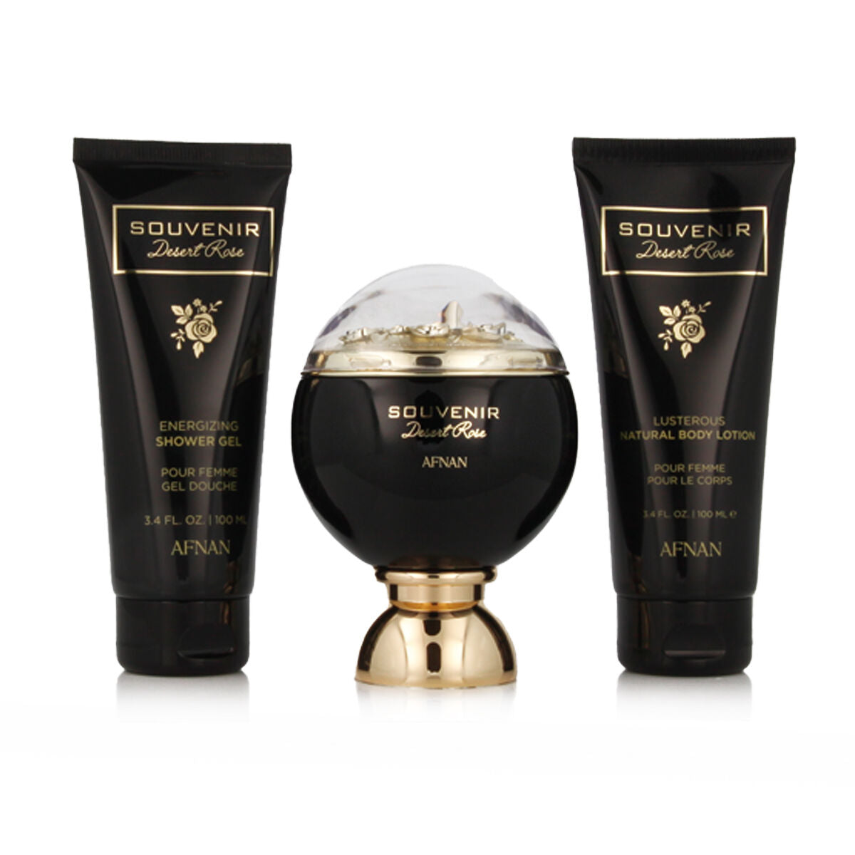 Women's Perfume Set Afnan Souvenir Desert Rose EDP 3 Pieces-1