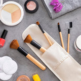 Set Make-up-Pinsel aus Holz mit Tragetasche Miset InnovaGoods 5 Einheiten-10