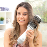 Ionic Dryer and Volumising Brush Volumio InnovaGoods White Grey 1000 W-0