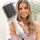 Ionic Dryer and Volumising Brush Volumio InnovaGoods White Grey 1000 W-7