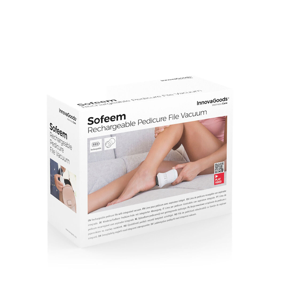 Rechargeable Pedicure File with Integrated Vacuum Sofeem InnovaGoods-1