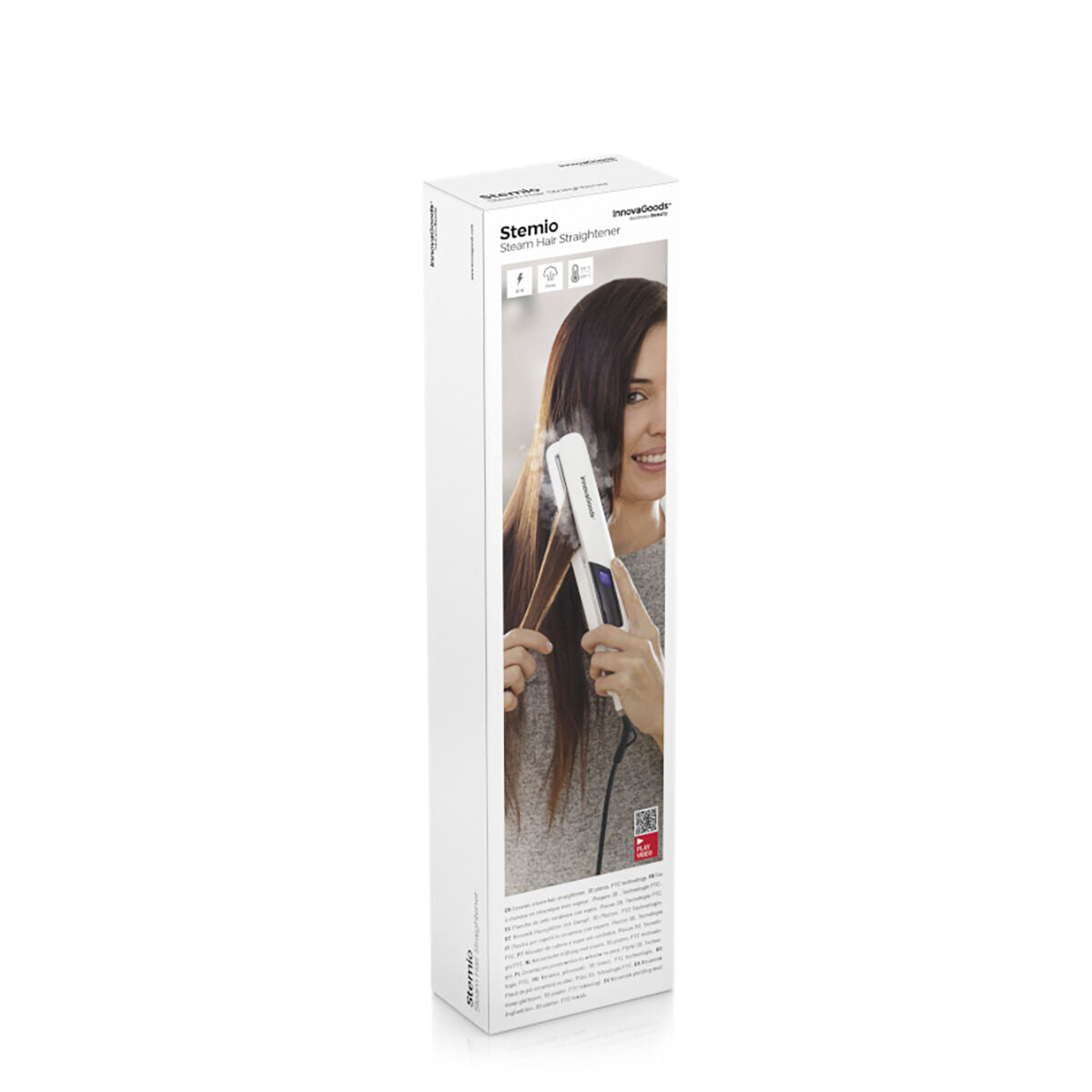 Piastra per Capelli in Ceramica con Vapore Stemio InnovaGoods 36 W-1